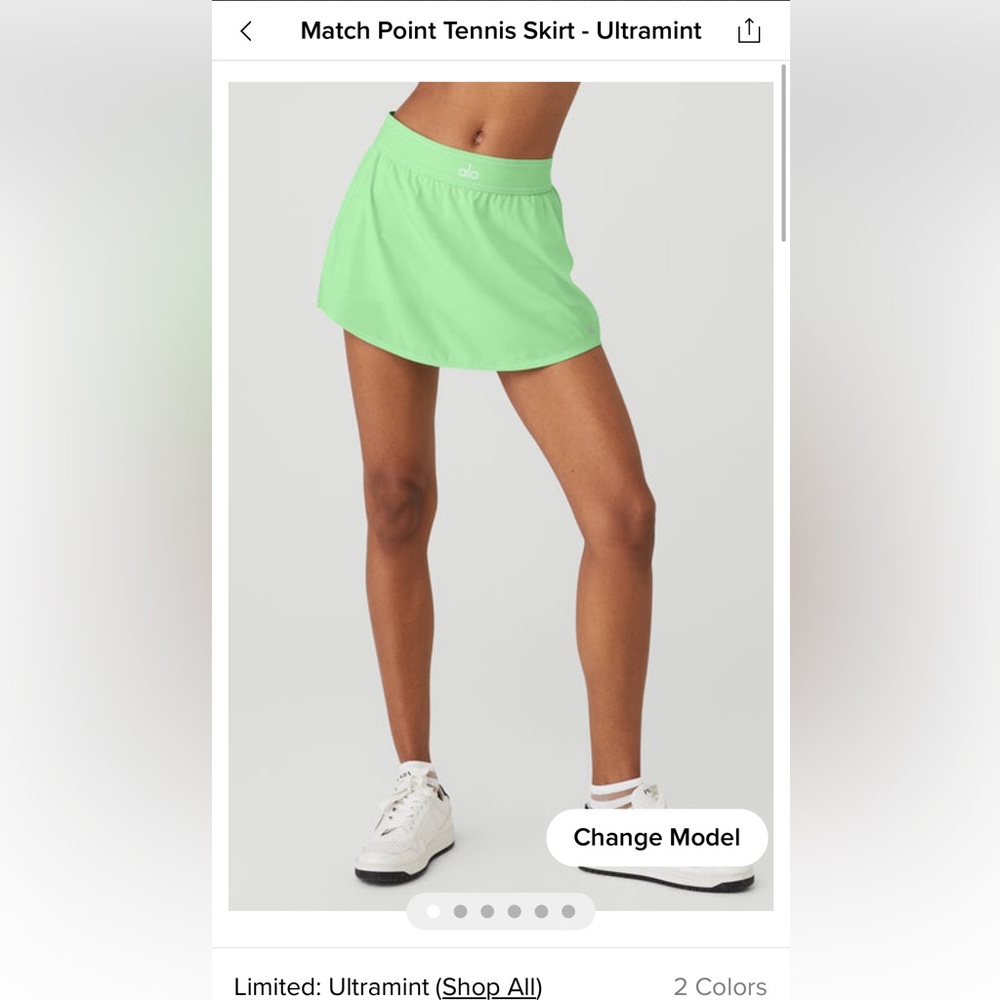 Alo Large Match Point Tennis Skirt- Ultramint